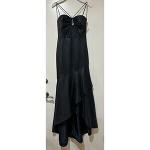 Monique Lhuillier Evening Dress Midnight Size 4 NWT Elegant Unique Sample Piece